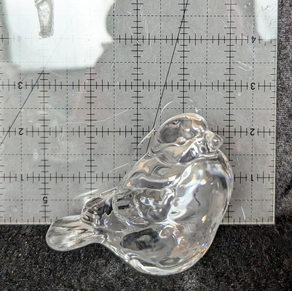 Fenton Clear Glass Bird - Picture 5 of 5